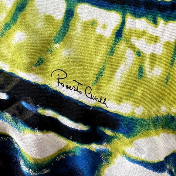 Roberto Cavalli Abstract Print Silk Kaftan | Size IT 44 (M/L) | Vibrant Colors - Picture 10 of 16